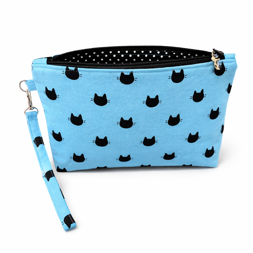 Cool Cats Medium Wristlet/Zipper Pouch (5.5"x8.5") $28