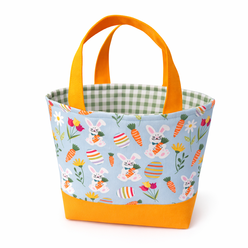 Easter Carrots Mini Tote Bag  (10" wide x 7.5" tall) $40