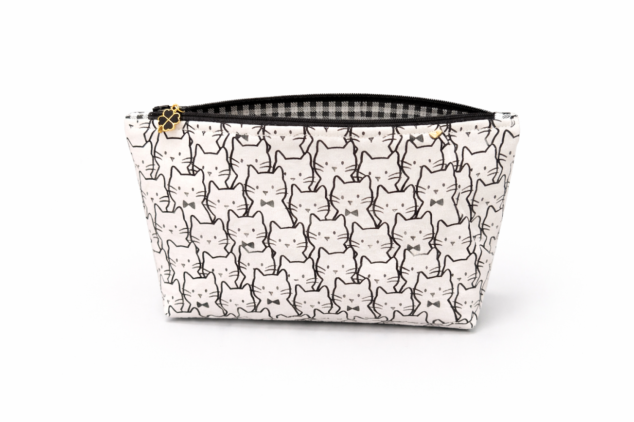 Sassy Cat Small Zipper Pouch (4.75"x7.5") $22