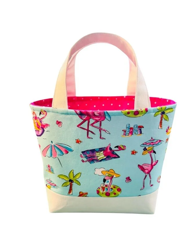 Beachy Keen Mini Tote Bag  (10" wide x 7.5" tall) $40