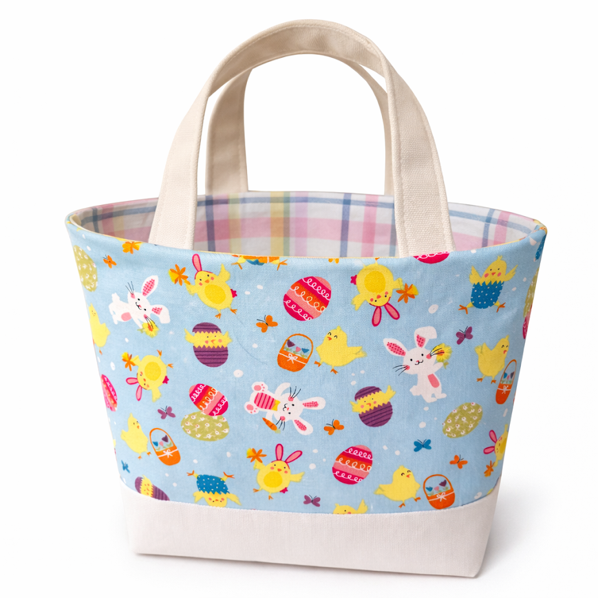 Easter Bunny Mini Tote Bag  (10" wide x 7.5" tall) $40