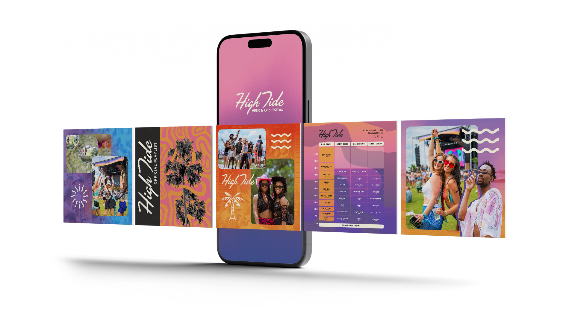 Social Media Graphic Design for Charleston's High Tide Festival