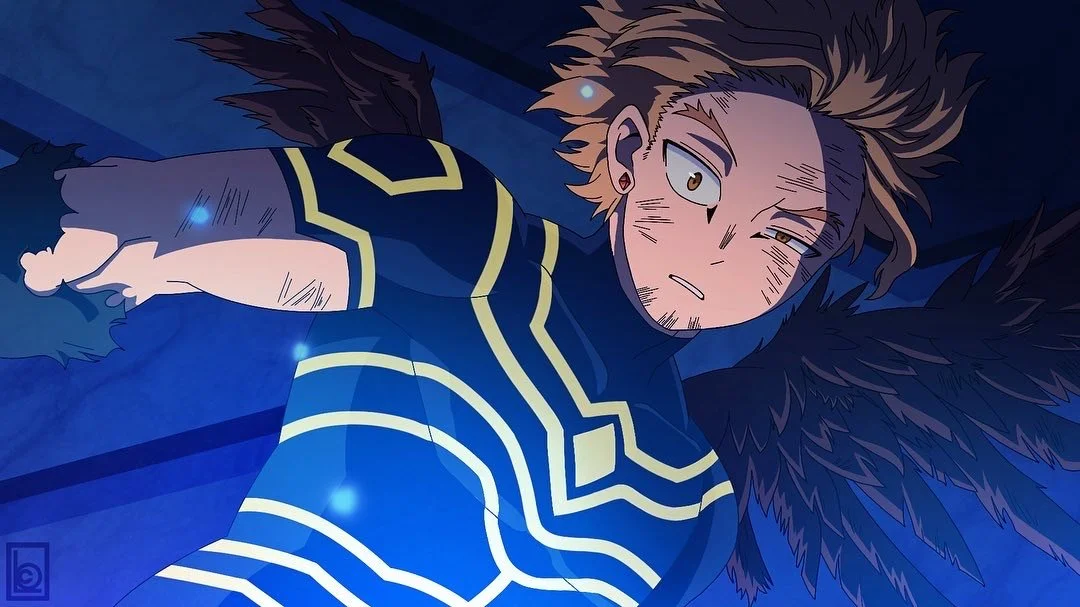 Keigo Takami, AKA Hawks redrawn. A blonde winged hero form a famous anime.