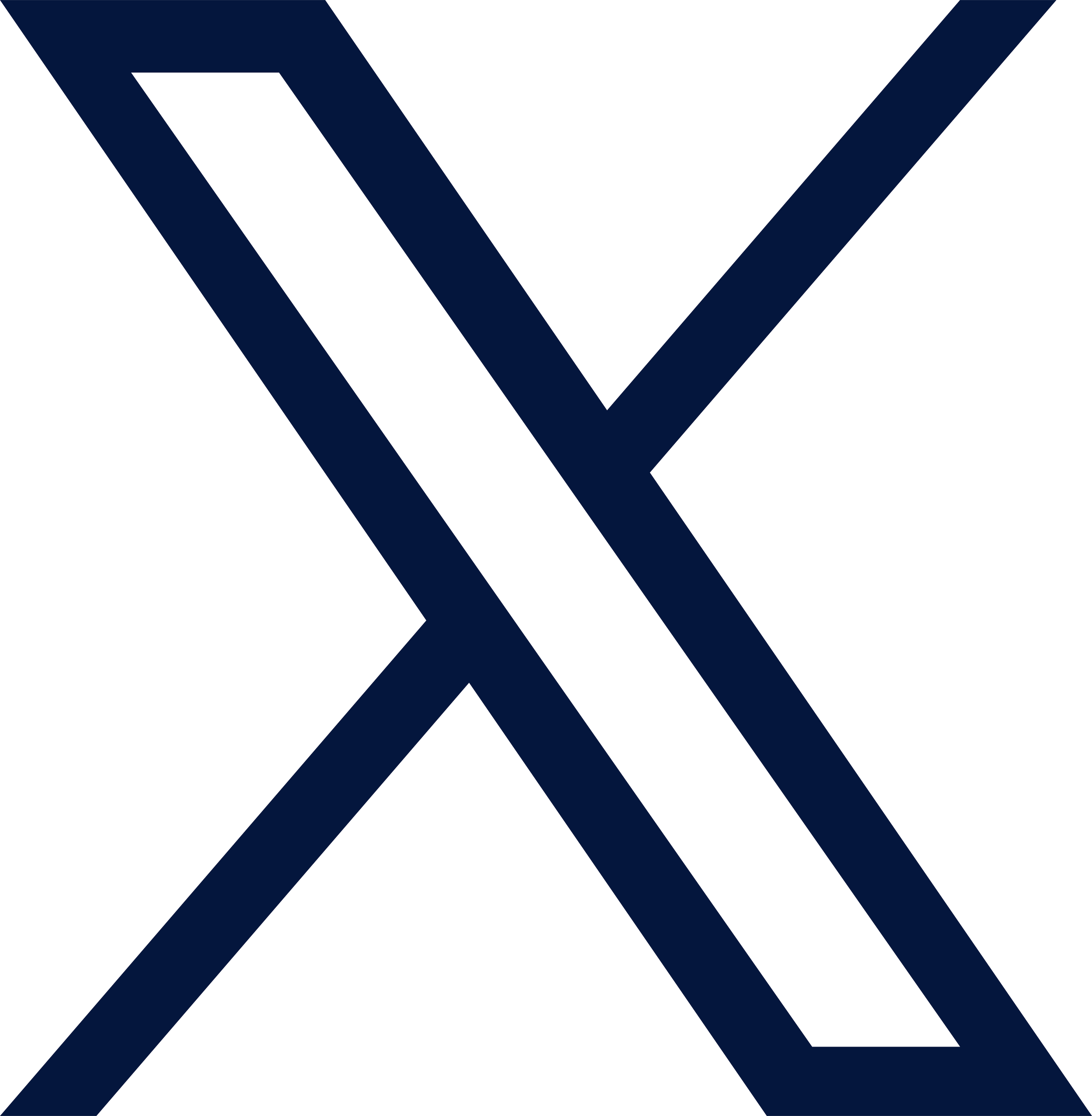 Dark blue stylized letter 'X' on a white background.