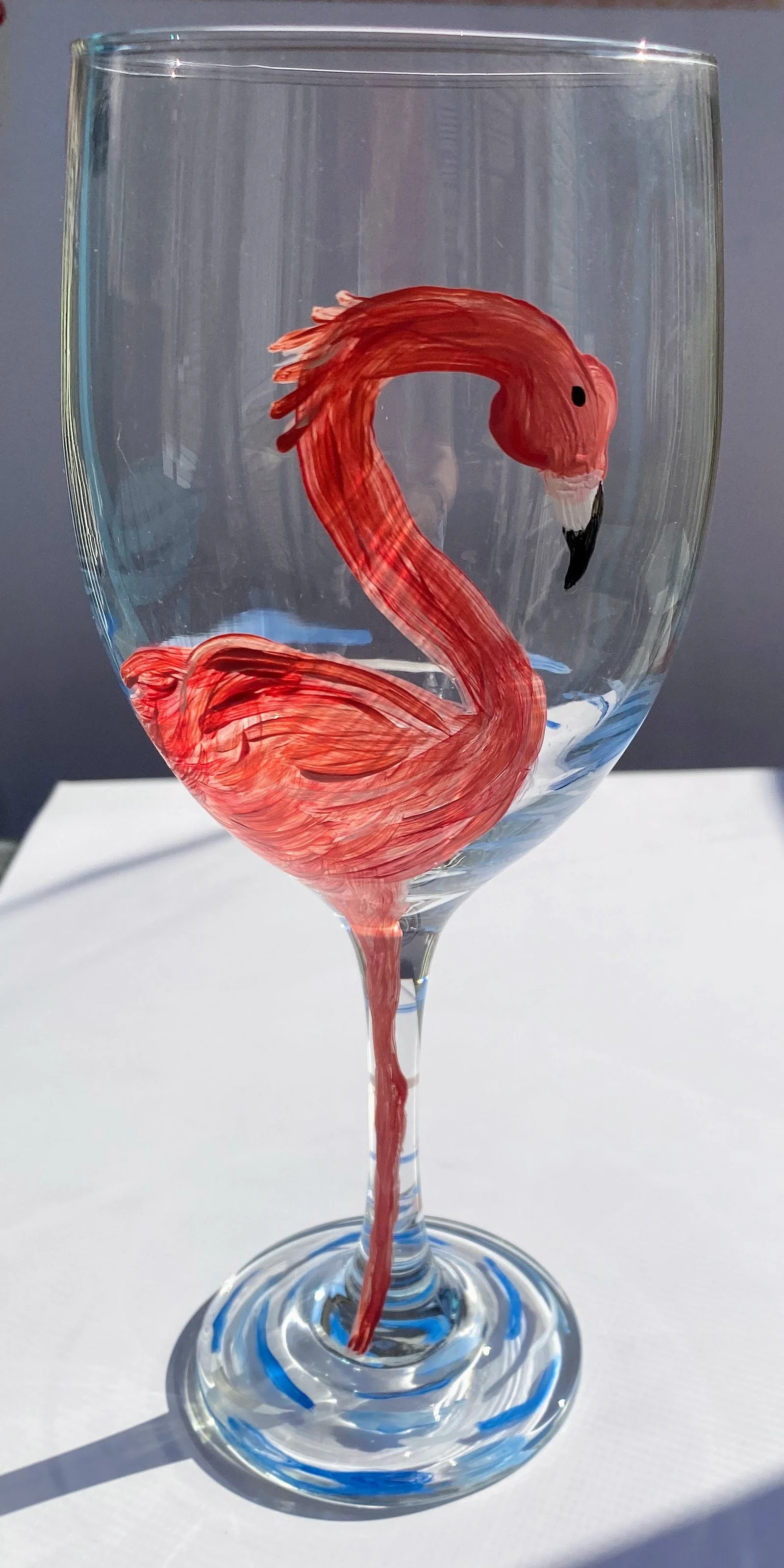 painted wine glass