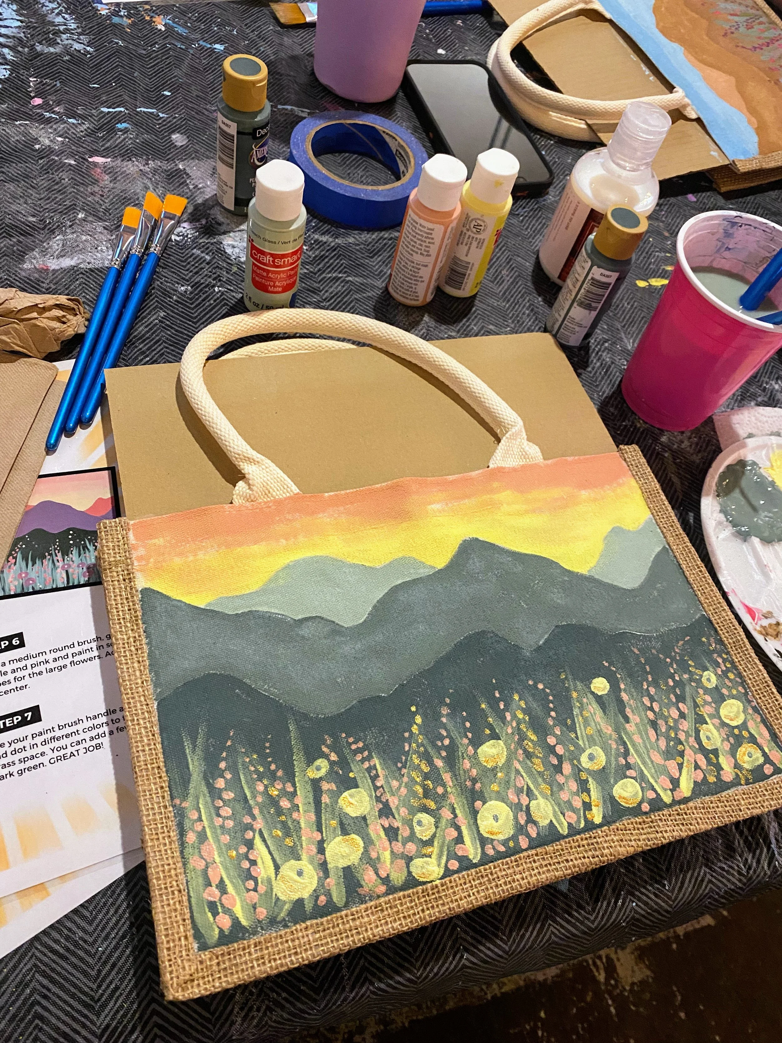 Small Painted Tote