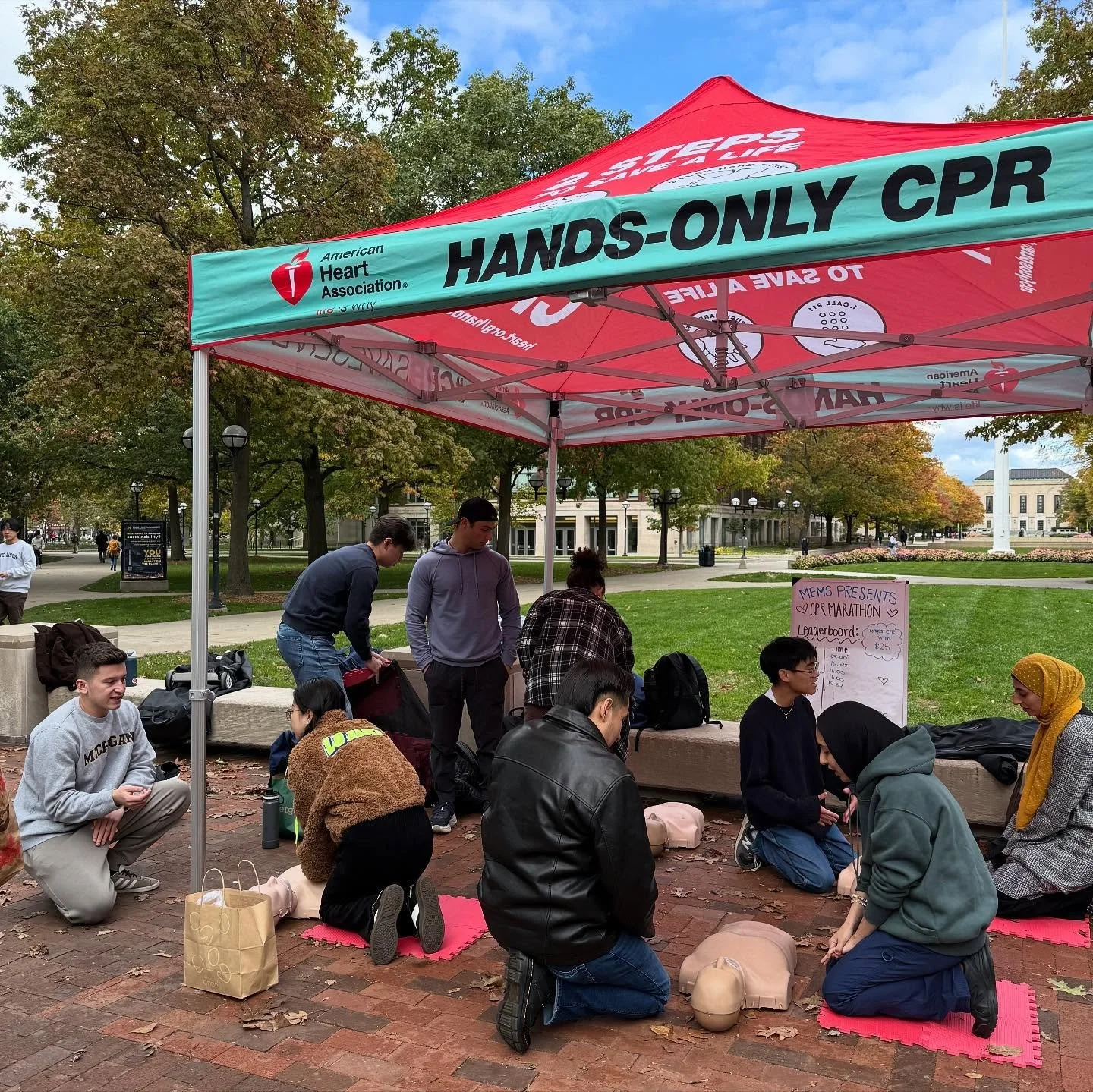Thank you for everyone that stopped by during our CPR Marathon! We hope you all learned something new and feel more comfortable jumping in to save a life. Be on the lookout for more from our club!!!