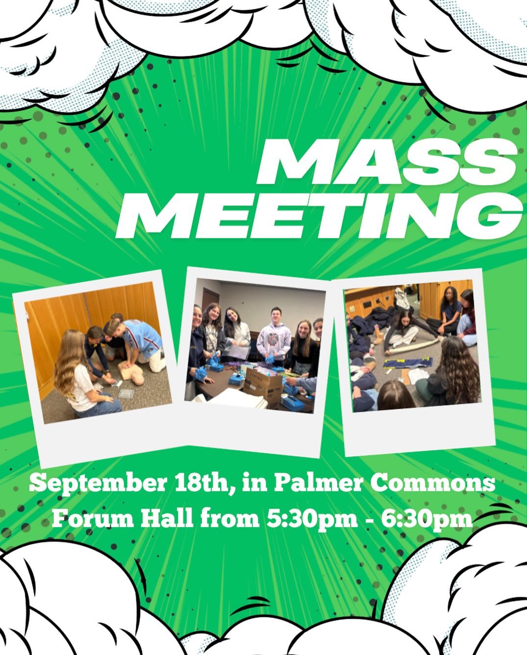 Come meet us at our September mass meeting to learn about committees and how you can get involved this year. See you there!