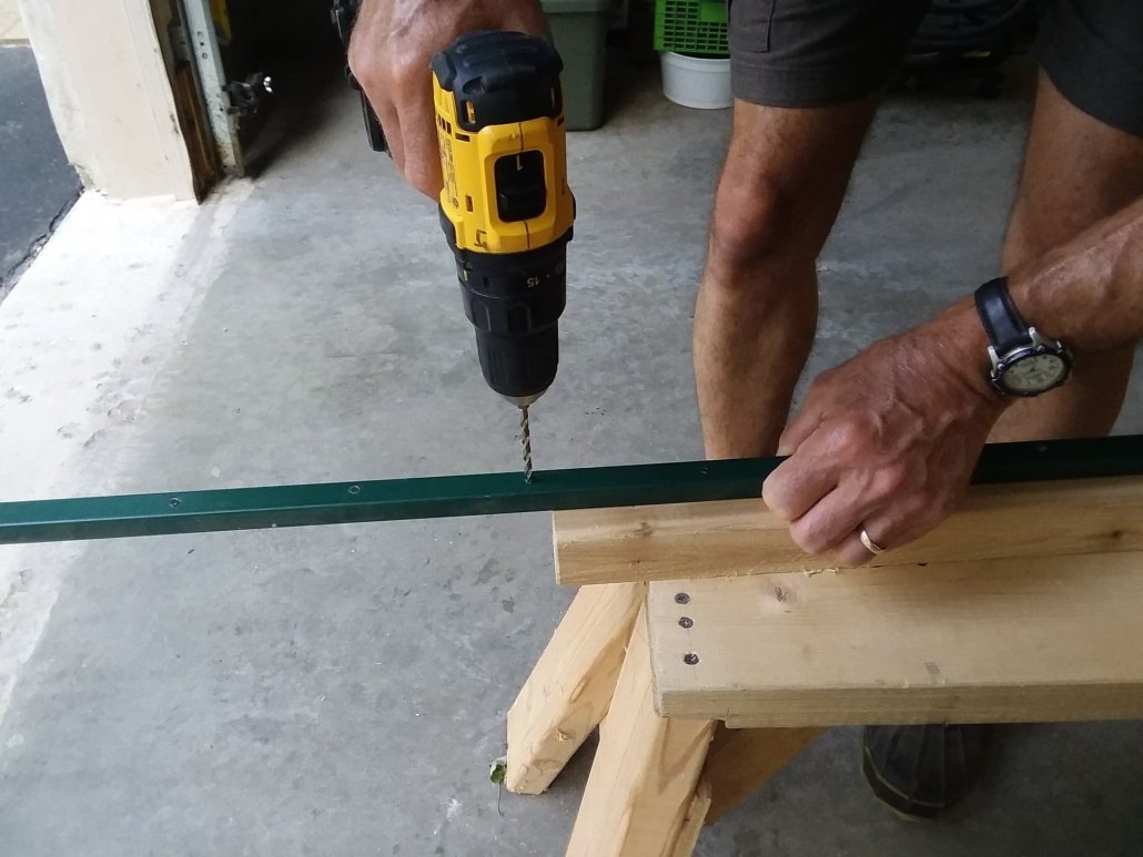 Drill holes in J channel