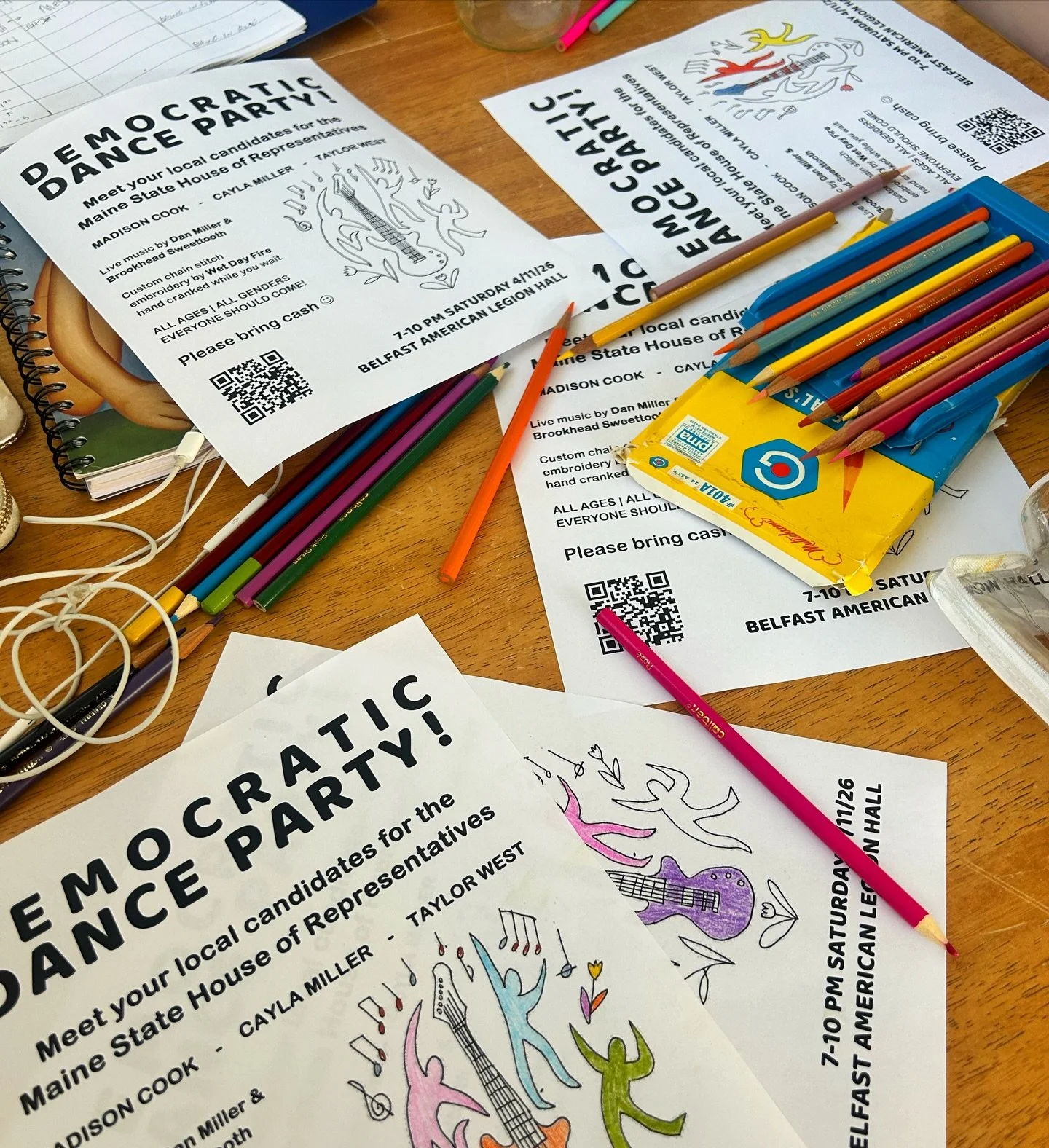 Come to our party on April 11 @ 7pm at the American Legion in Belfast! 🪩🎉⭐️🎨