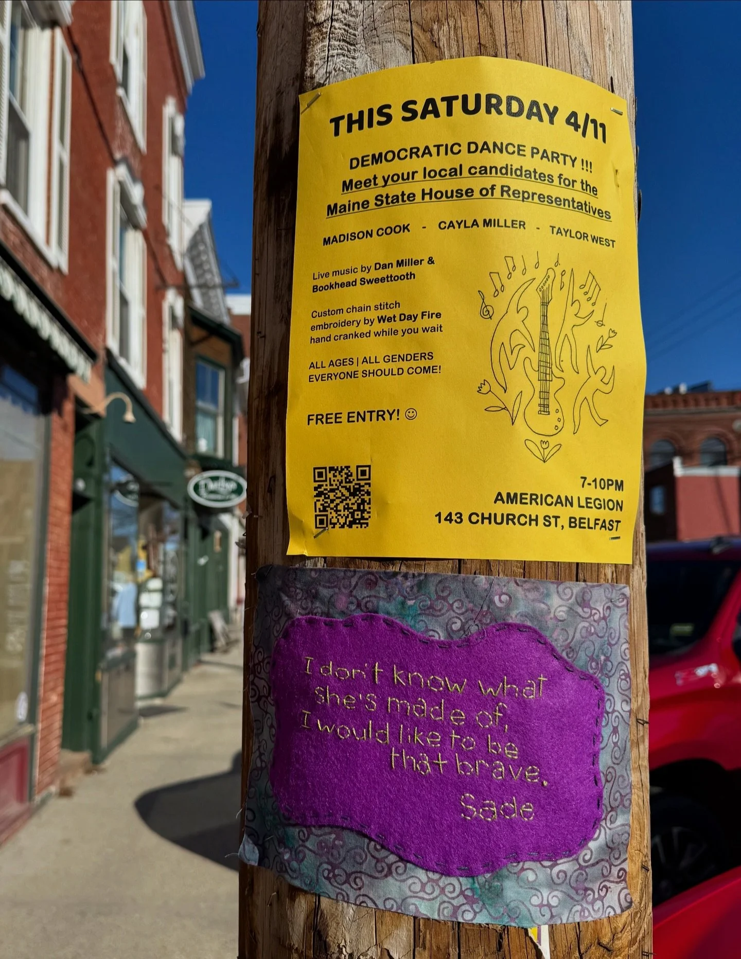 Democratic Dance Party tomorrow 7-10pm @ the American Legion Hall in Belfast!  Bring your friends 👯&zwj;♀️🪩