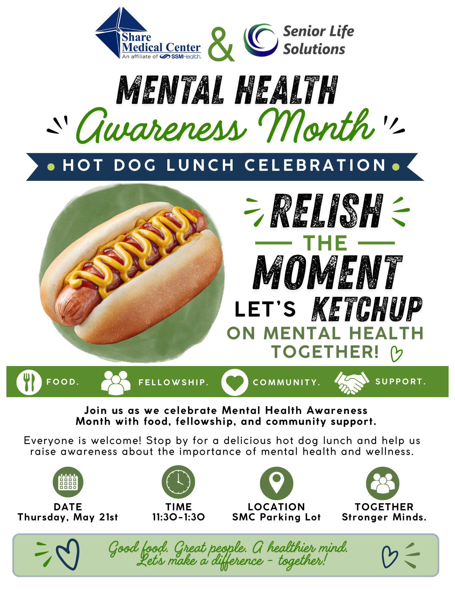 Senior Life Solutions Hot Dog Lunch Celebration