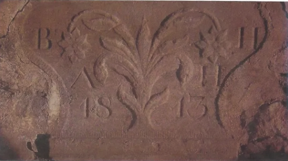 Historical Stone Base at Conestoga House & Gardens