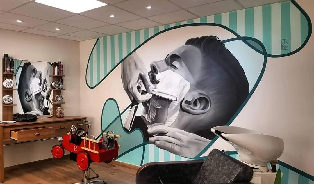 mural barbería