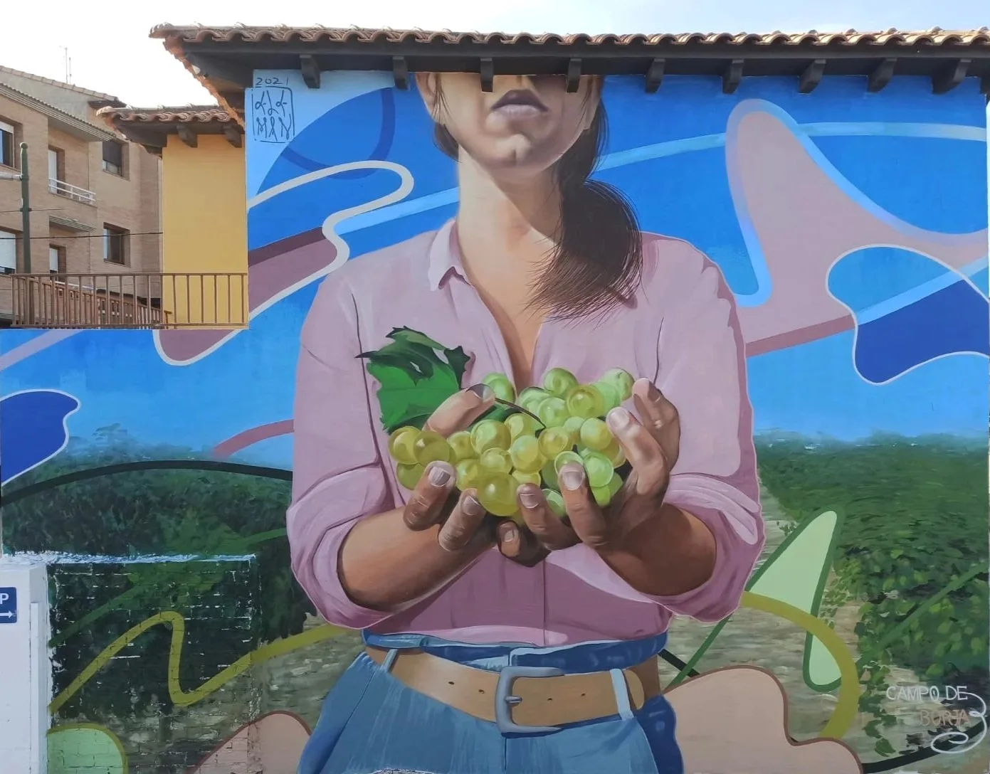 Ainzón. Mural Luisma Luna