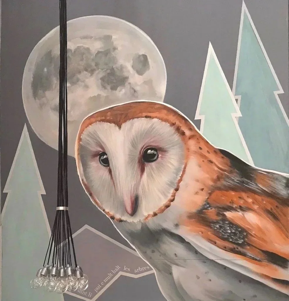 Lechuza mural Luisma Luna