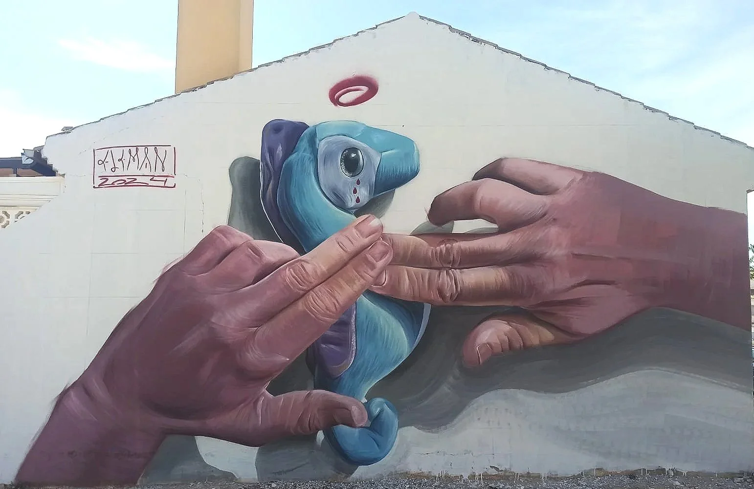 Caballito de Mar. Mural Luisma Luna