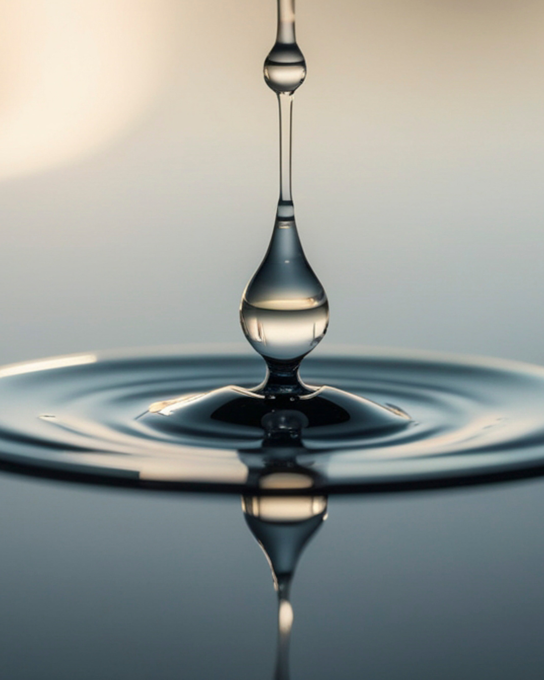 Nahaufnahme von einem Tropfen Wasser
