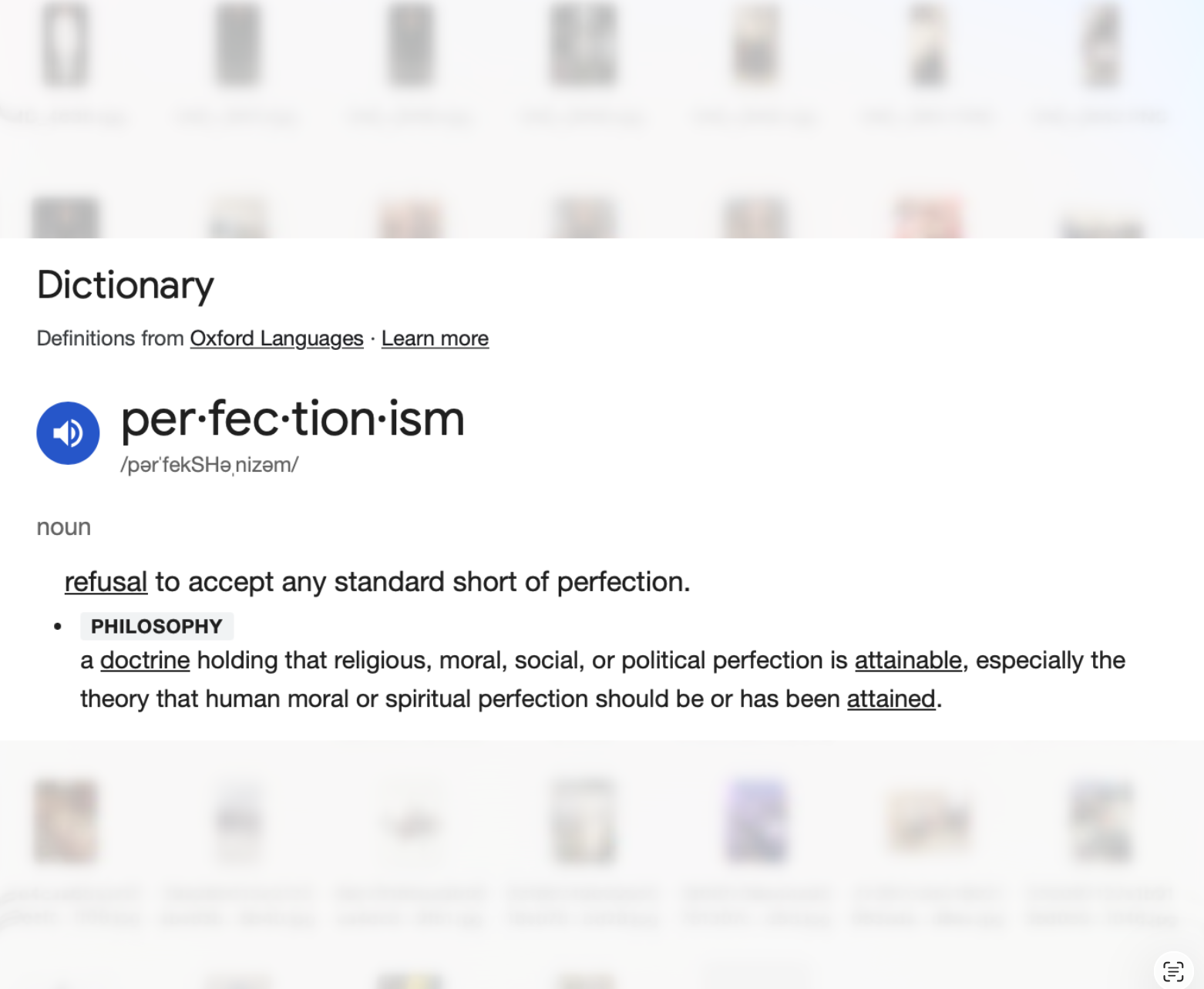 Perfectionism.