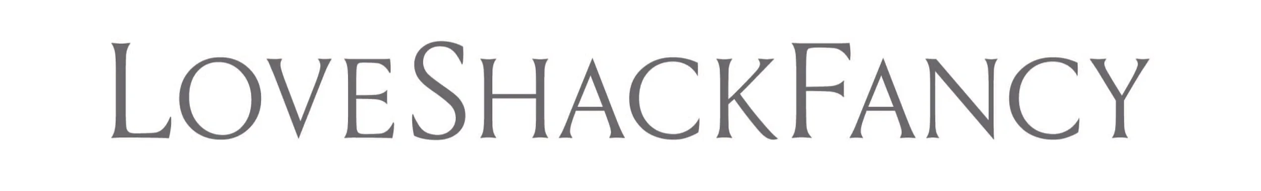 The text 'LOVESHACKFANCY' written in a stylish font.