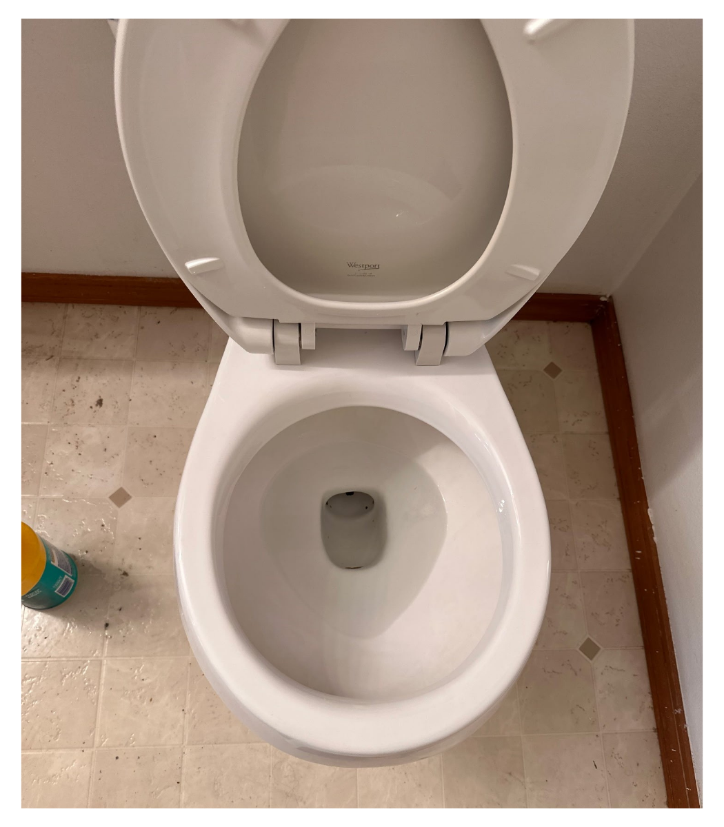 After, toilet is like brand new very clean