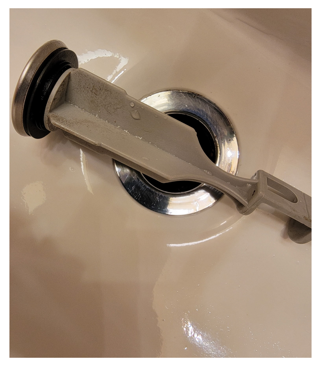 After a clean sink and drain plug