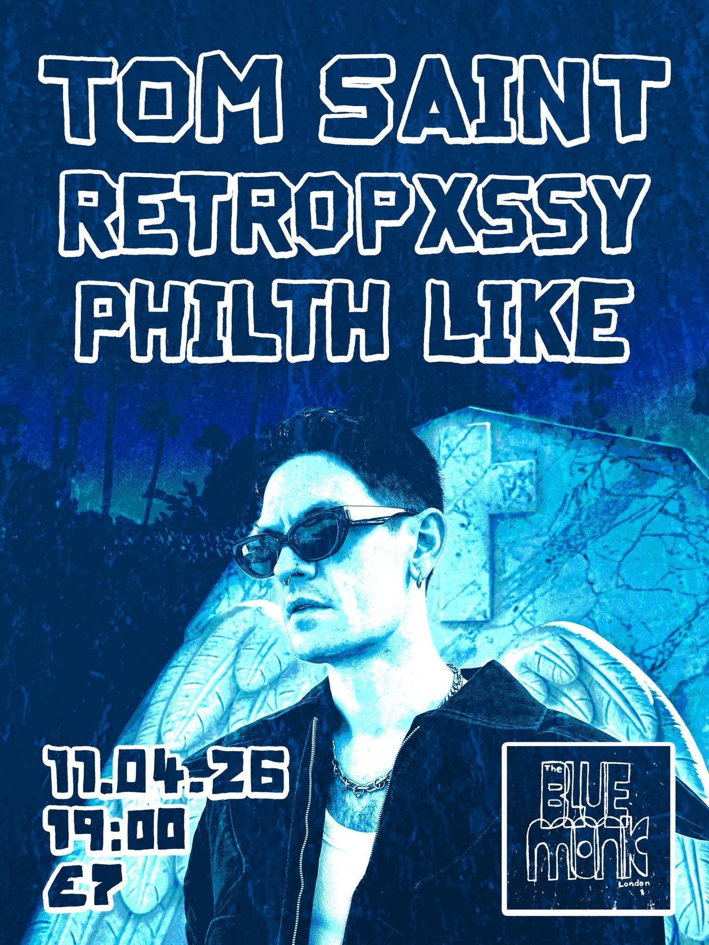 We&rsquo;ve got a stellar line up for those who like their rap and hip hop mixed with punk rock, as @tomsaintxo takes to our stage with @teletubbycustard and @philth_like. Prepare for a banger of a show!