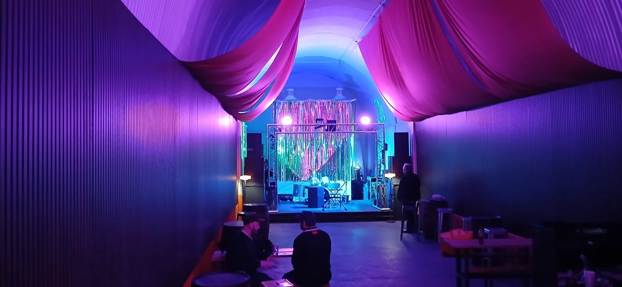 Interior of The Blue Monk showing professional acoustic treatment and high-end music equipment in a Bermondsey venue