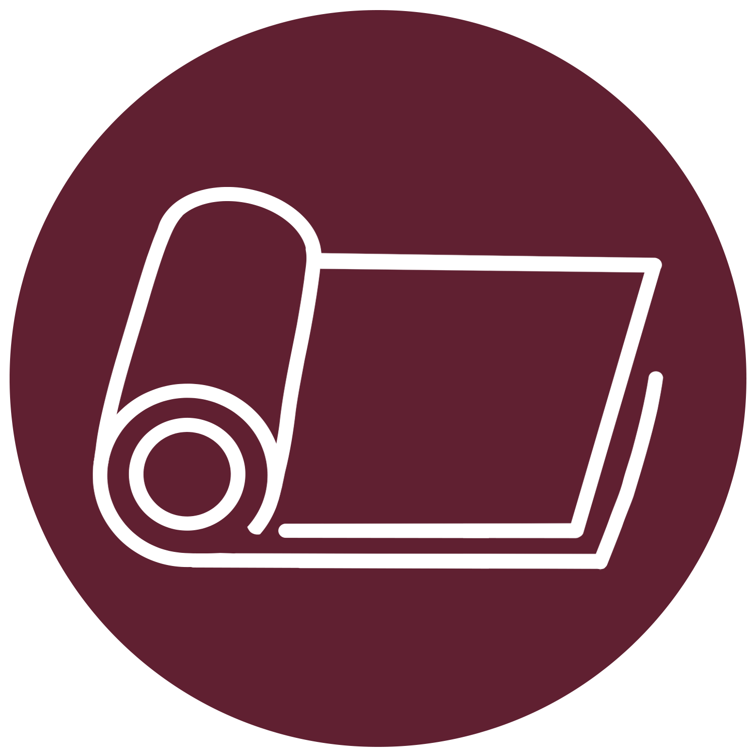 Line drawing of Modified Bitumen, an asphalt-based system reinforced for durability, commonly used on low-slope commercial and multi-family buildings.