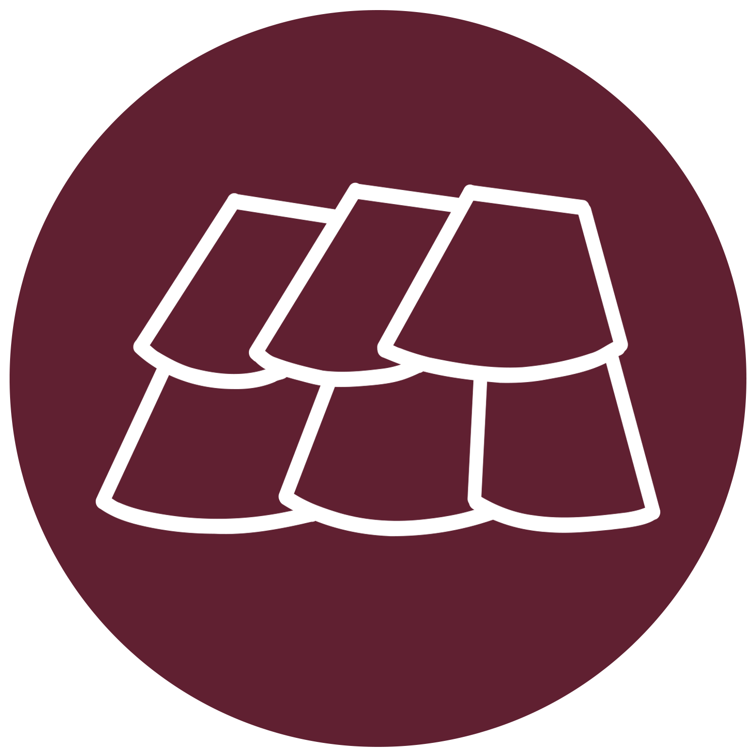 Line drawing of Synthetic Shake, designed to replicate the look of wood shake without the heavy maintenance. Fire-resistant and code-compliant for many applications.