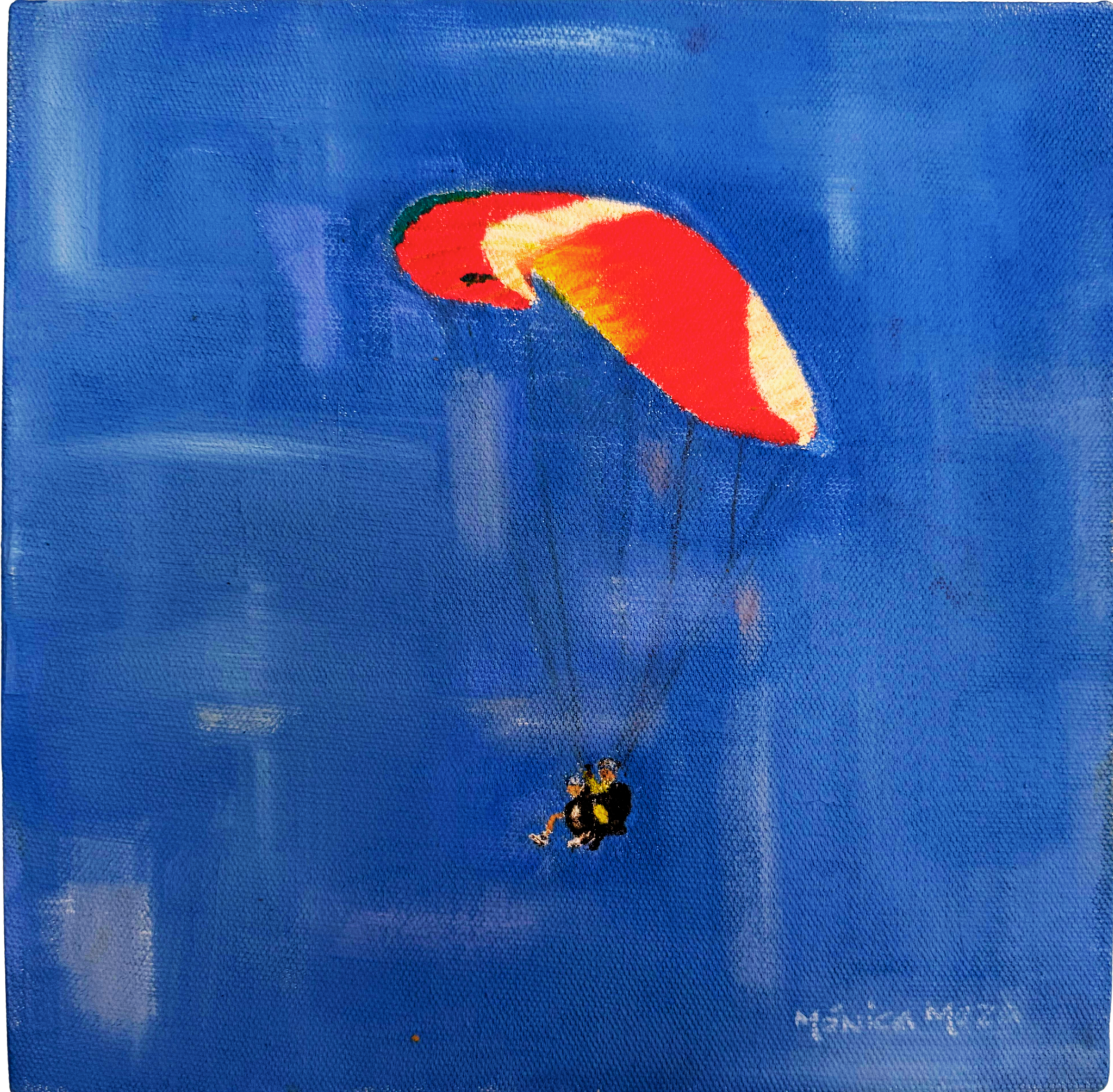 Serie Vuelo  |  Vuelo 1| Óleo  sobre tela | 25 x 25 cms | 2025