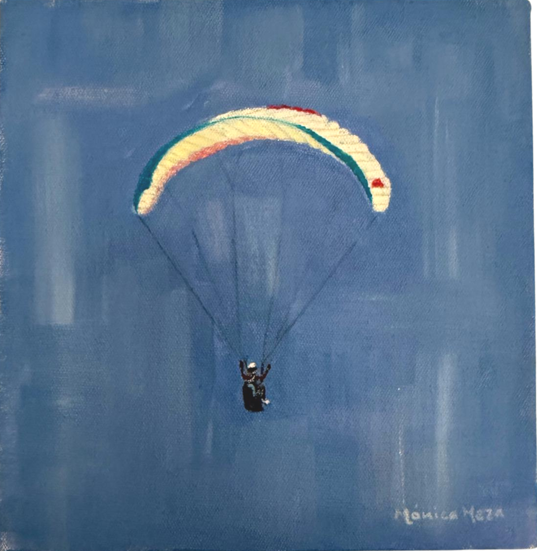 Serie Vuelo  |  Vuelo 3| Óleo  sobre tela | 25 x 25 cms | 2025