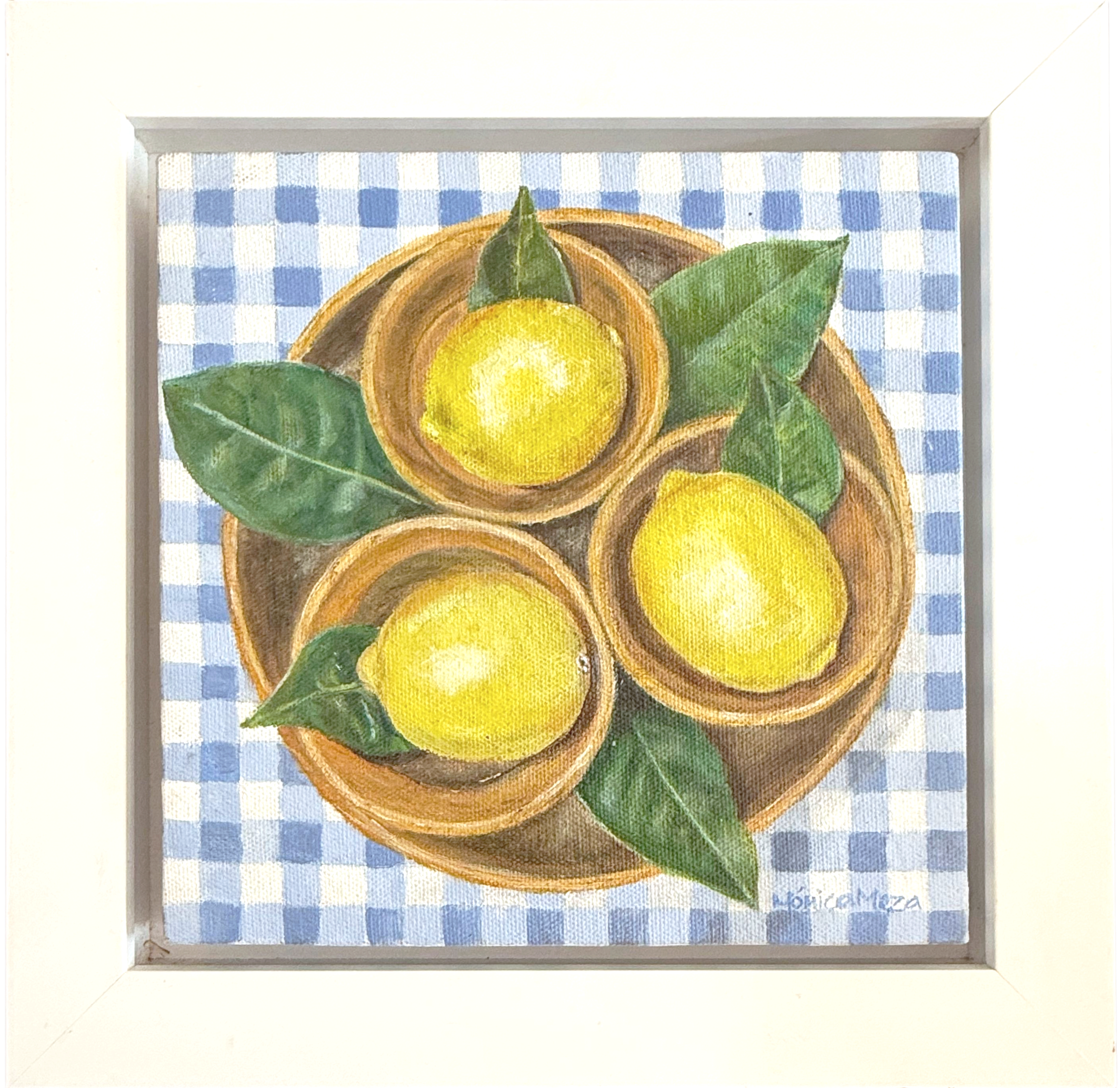Un limón, dos limones, tres limones | Óleo sobre tela | 20 x 20 cms | 2024
