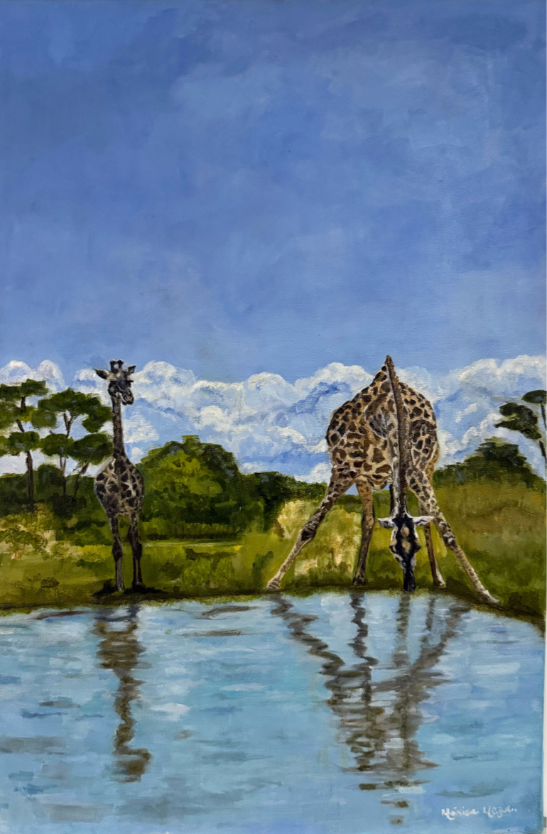 Jirafas | Óleo sobre tela | 80 x 60 cms | 2023 VENDIDO