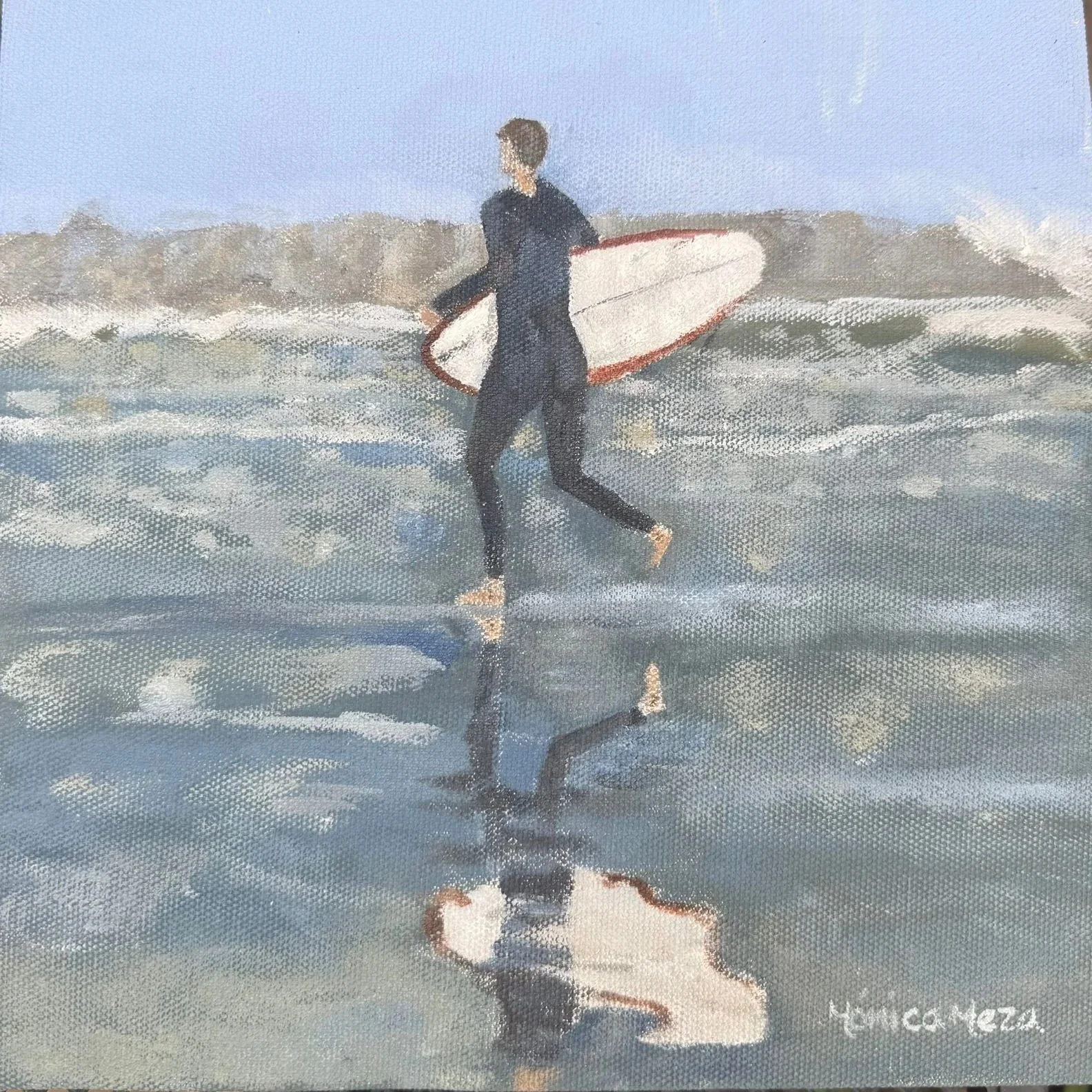 Serie Surf: Surf 1 | Óleo sobre tela | 25  x 25cms | 2026
