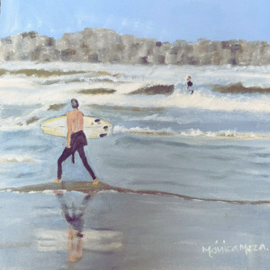 Serie Surf: Surf 2 | Óleo sobre tela | 25  x 25cms | 2026