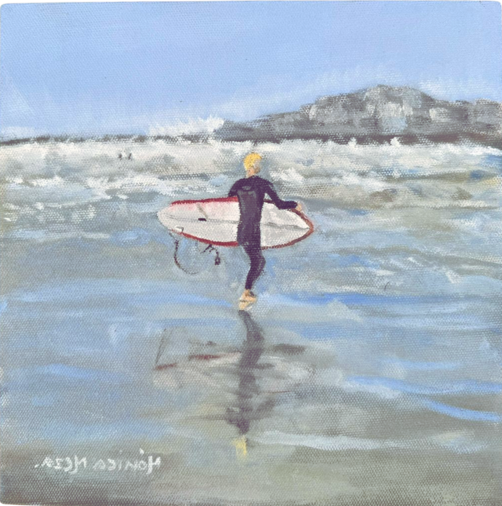 Serie Surf: Surf 4 | Óleo sobre tela | 25  x 25cms | 2026