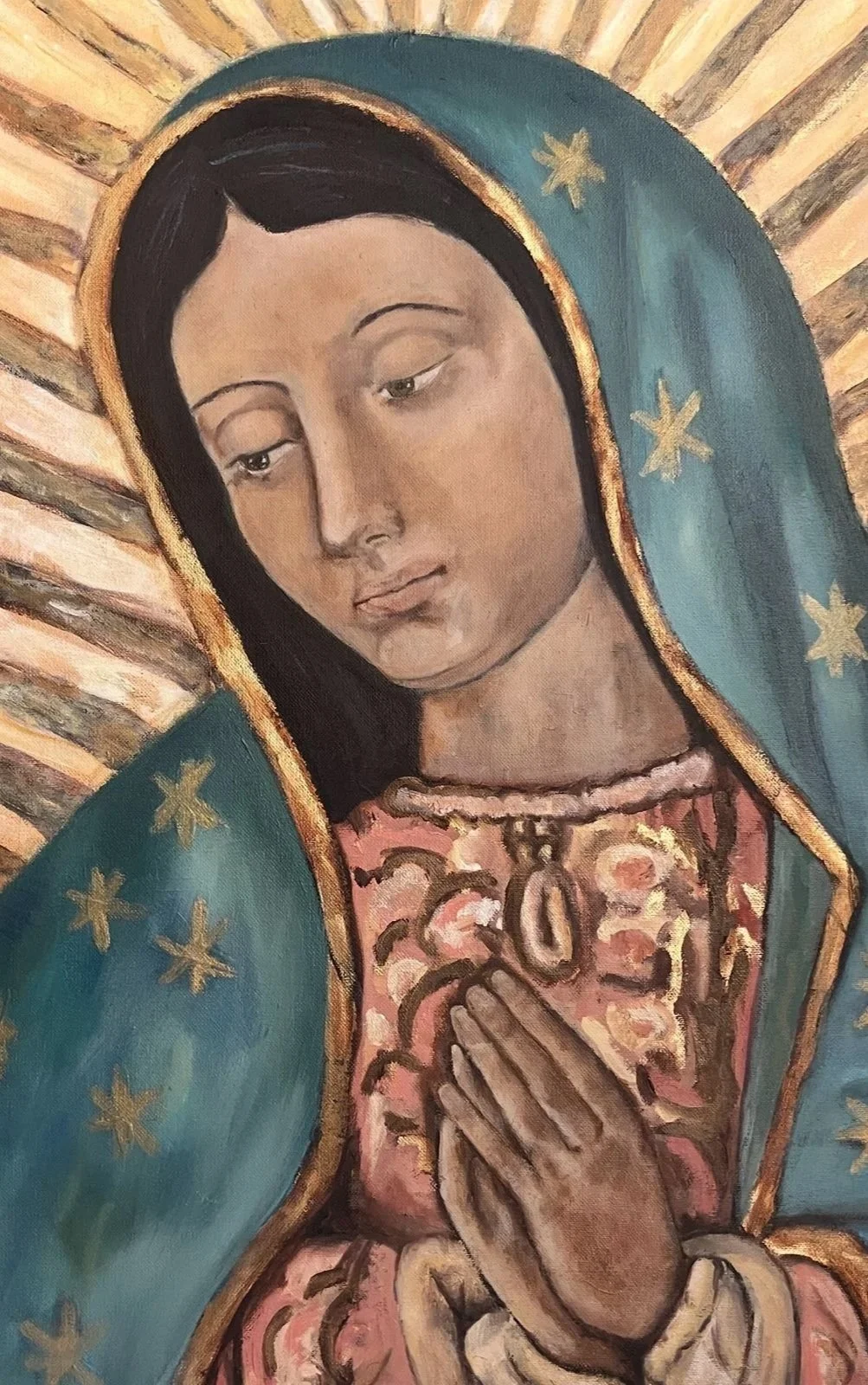 Virgen de Guadalupe | Óleo sobre tela | 70 x 60 cms | 2023