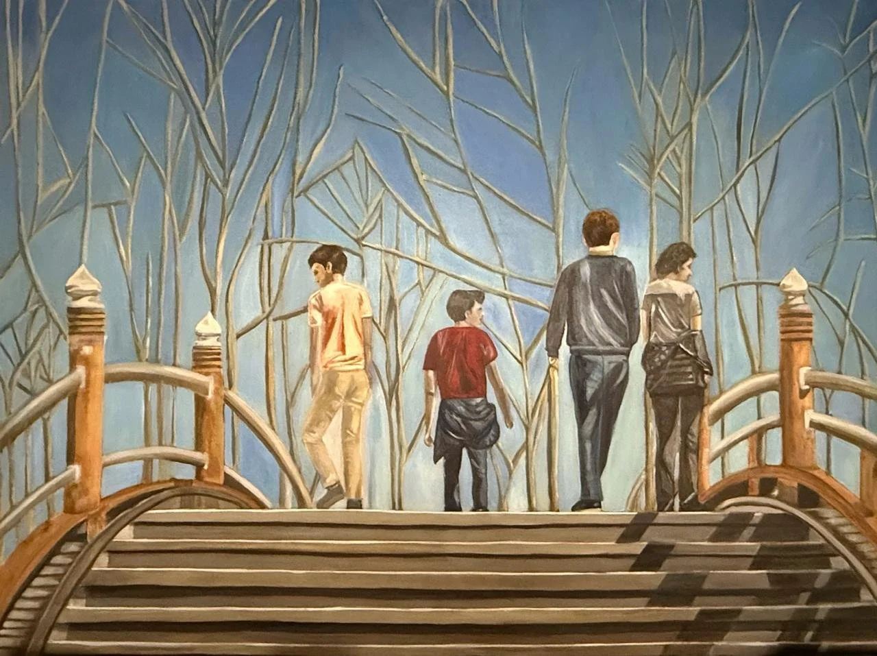 El puente | Óleo  sobre tela | 140 x 180 cms | 2023