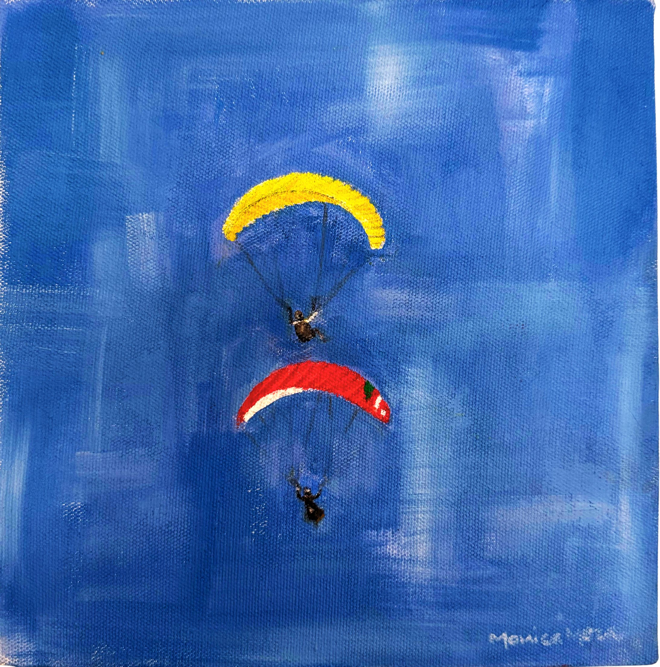 Serie Vuelo  |  Vuelo 2| Óleo  sobre tela | 25 x 25 cms | 2025