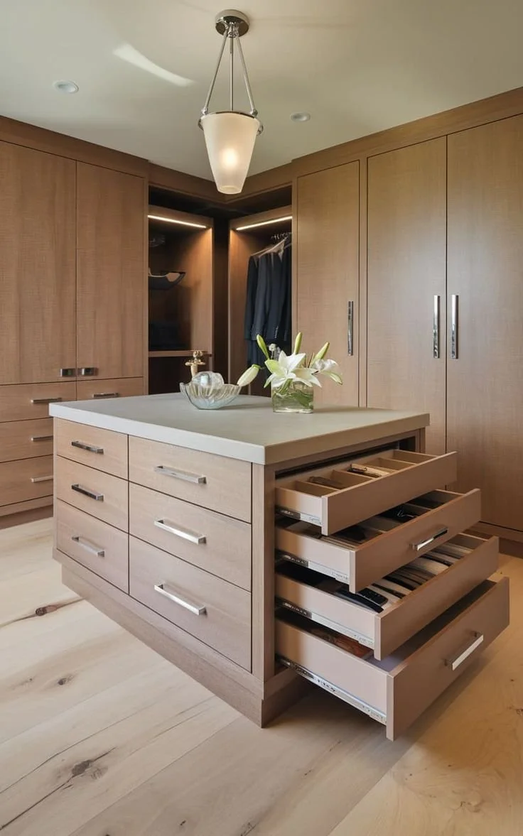 modern luxury closet island wardrobe storage