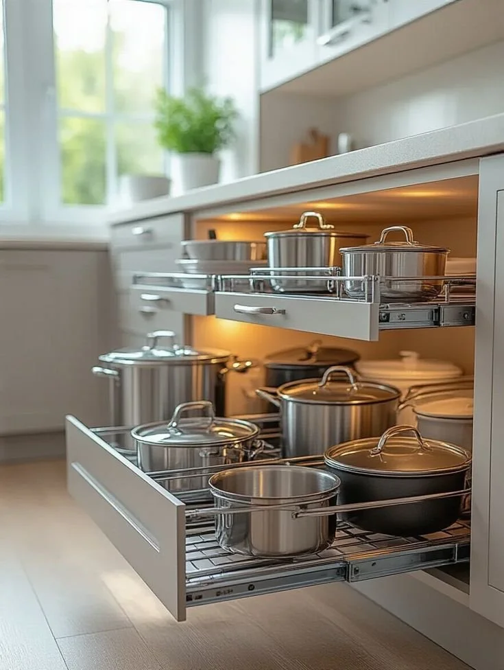 Large kitchen storage ideas