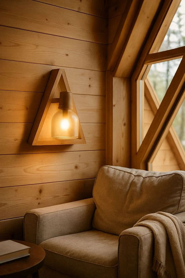 cozy log cabins wall sconces
