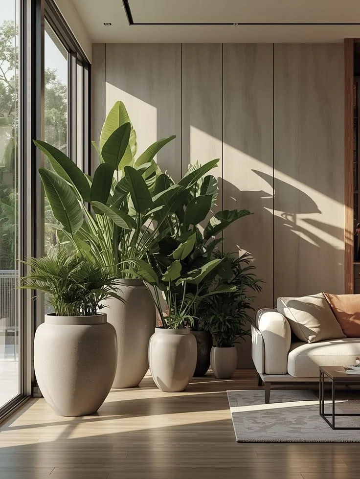 oversized indoor planters luxury interior