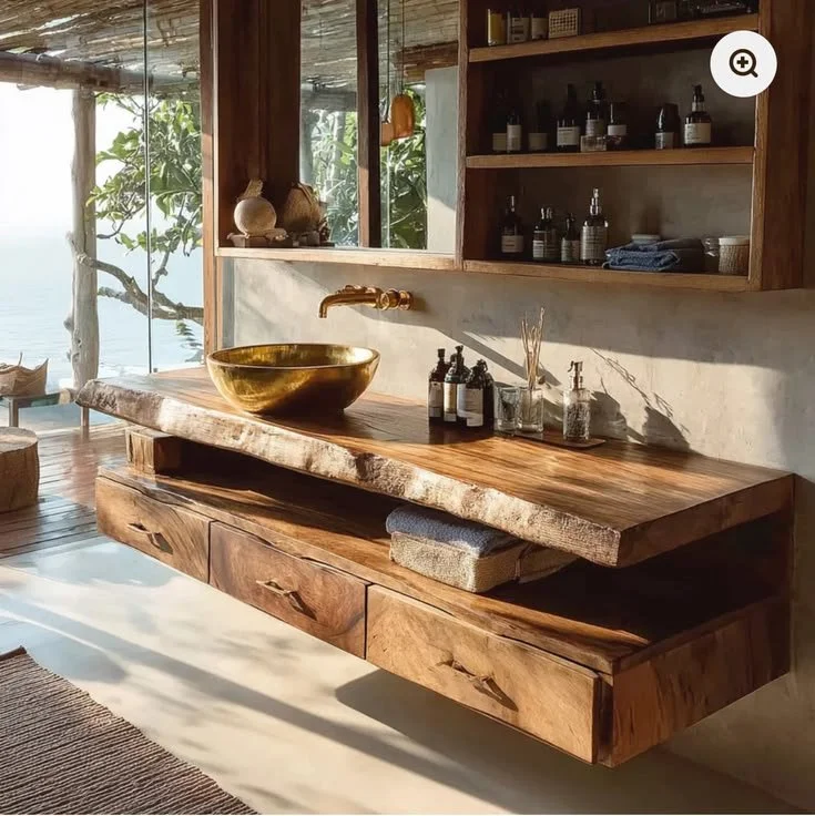 Reclaimed wood in modern luxury home