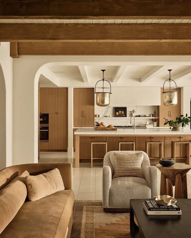 organic open concept interior design