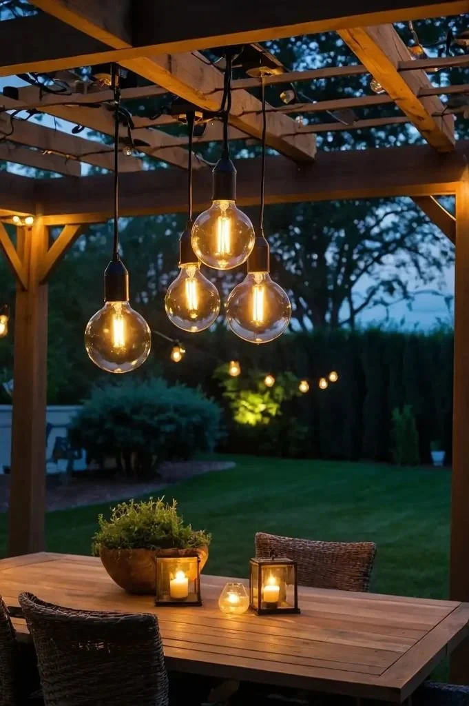 Outdoor pergola lighting