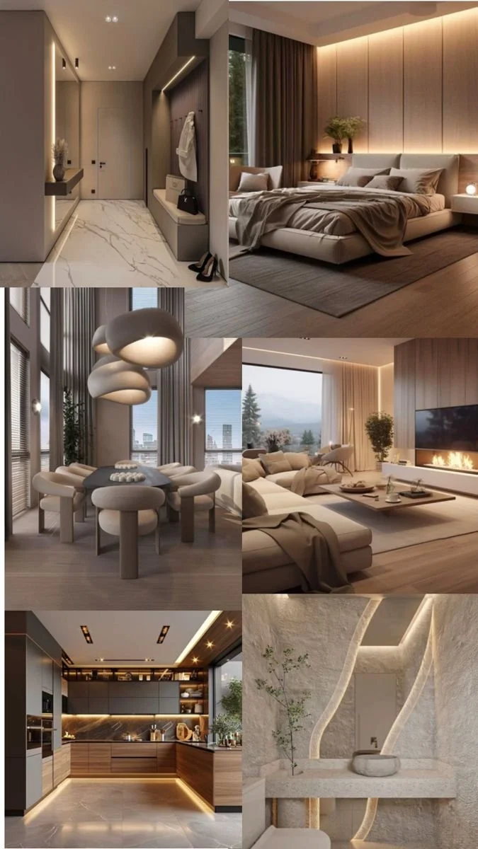 custom lighting plan in modern home