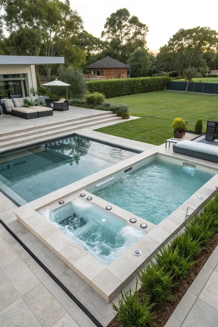 integrated spa pool for luxury homes