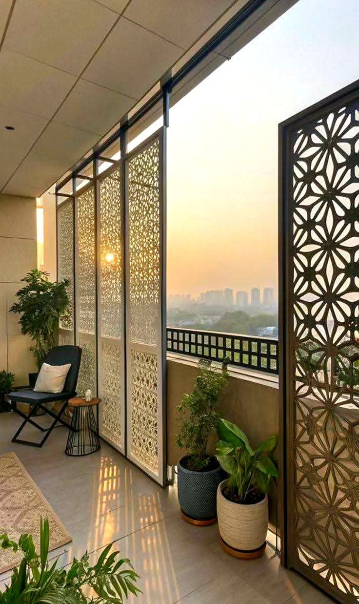 privacy screen balcony bamboo or greenery wall